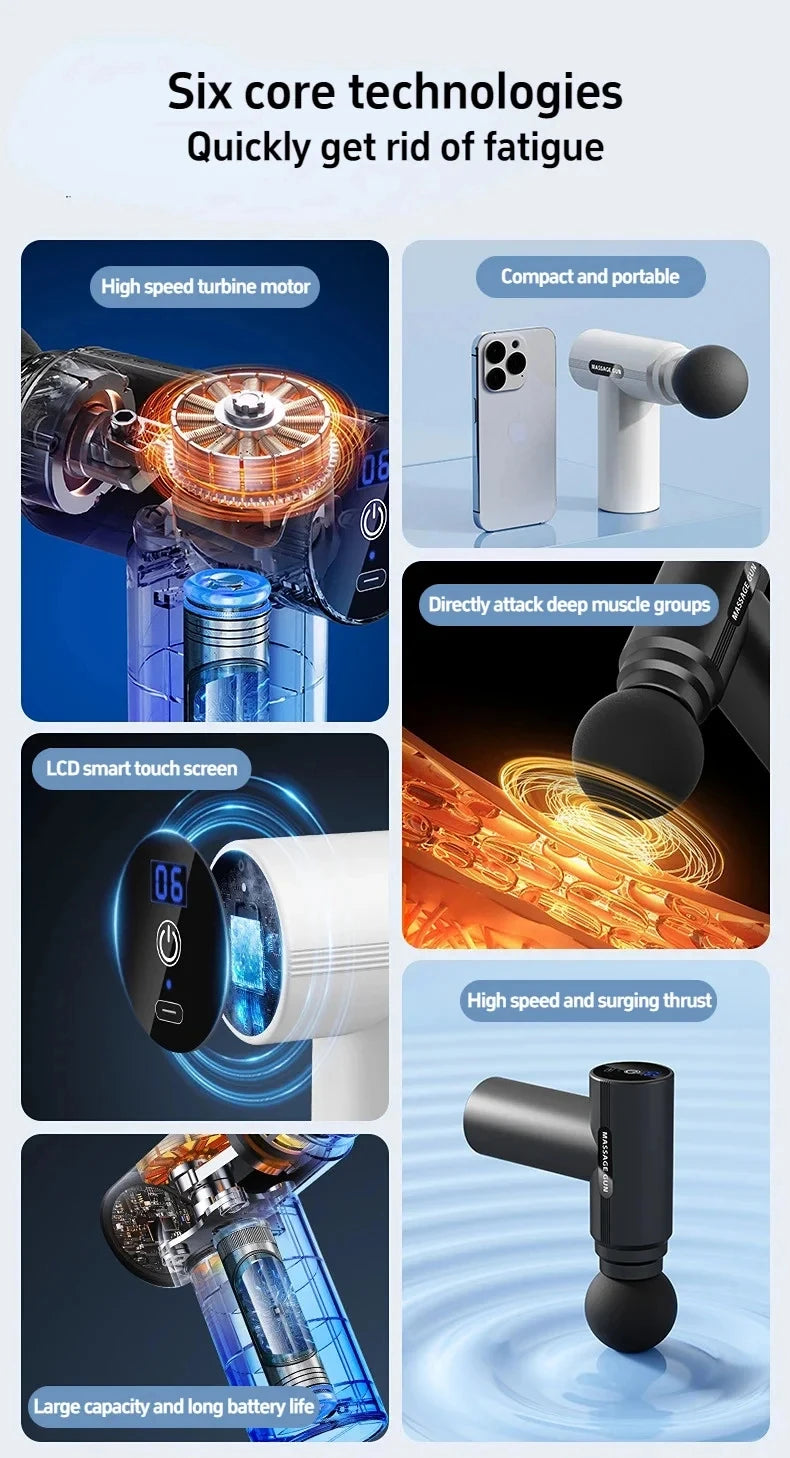 Mini Massage Gun – USB Rechargeable Muscle Relaxation Device